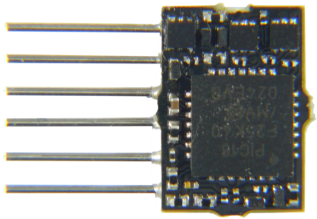 zimo MX616N loc decoder 8x8x2.4mm met NEM-651 aansluiting voor DCC, MM en DC